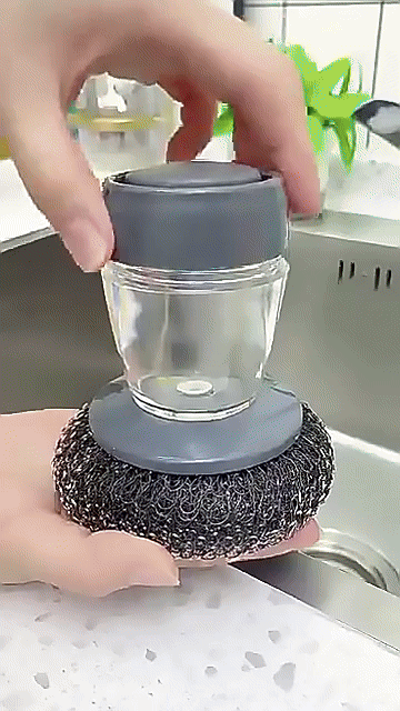 Soap Dispensing Pot Brush